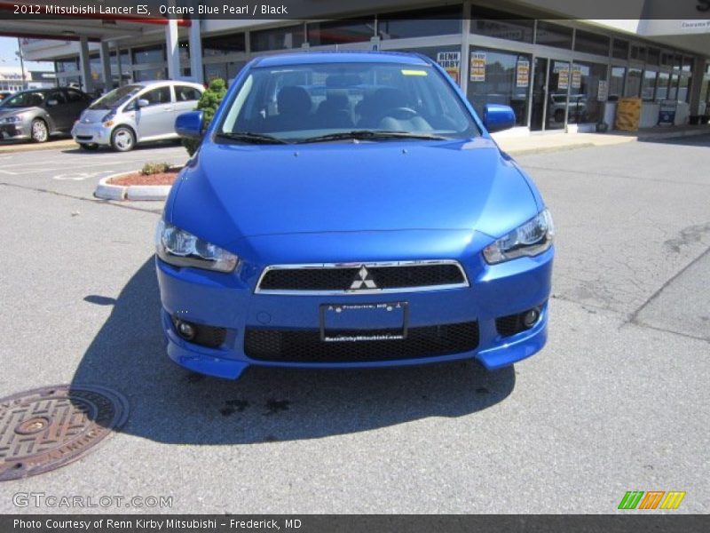 Octane Blue Pearl / Black 2012 Mitsubishi Lancer ES