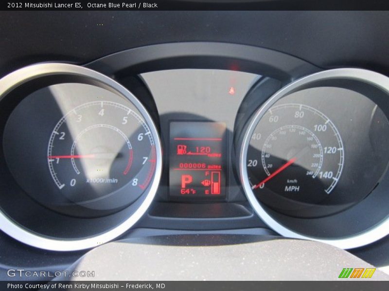 Octane Blue Pearl / Black 2012 Mitsubishi Lancer ES