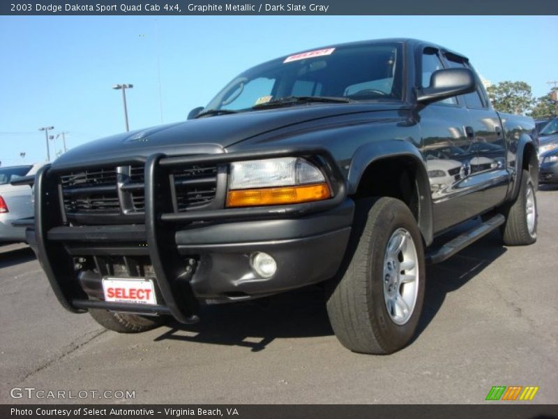 Graphite Metallic / Dark Slate Gray 2003 Dodge Dakota Sport Quad Cab 4x4