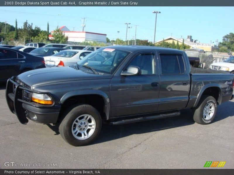 Graphite Metallic / Dark Slate Gray 2003 Dodge Dakota Sport Quad Cab 4x4