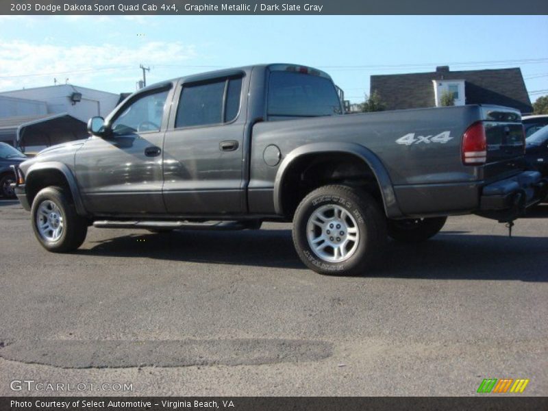 Graphite Metallic / Dark Slate Gray 2003 Dodge Dakota Sport Quad Cab 4x4