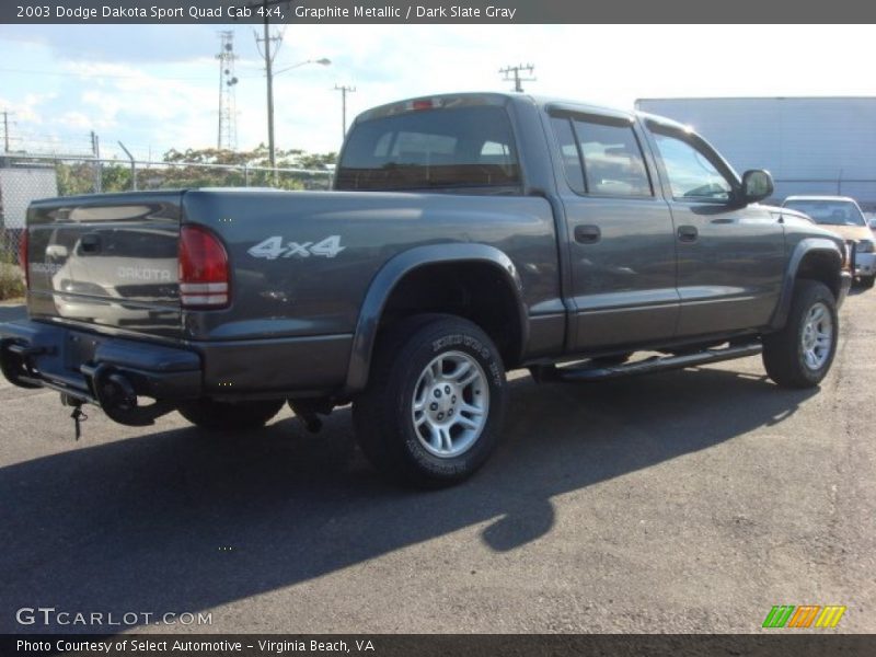 Graphite Metallic / Dark Slate Gray 2003 Dodge Dakota Sport Quad Cab 4x4