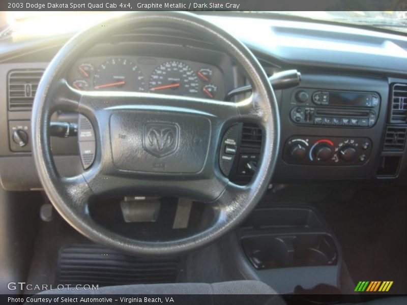 Graphite Metallic / Dark Slate Gray 2003 Dodge Dakota Sport Quad Cab 4x4