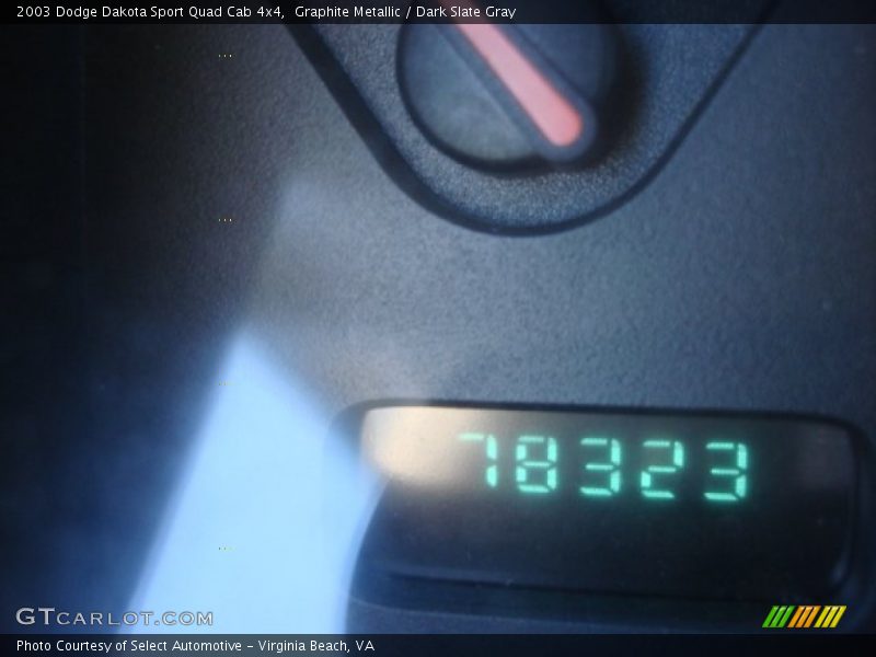 Graphite Metallic / Dark Slate Gray 2003 Dodge Dakota Sport Quad Cab 4x4