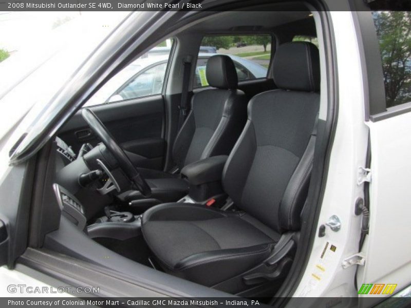 Diamond White Pearl / Black 2008 Mitsubishi Outlander SE 4WD
