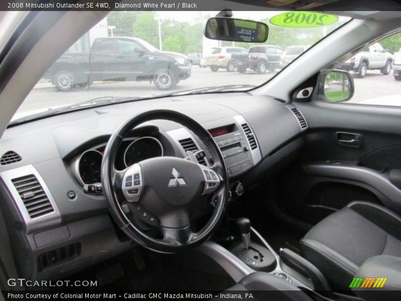 Diamond White Pearl / Black 2008 Mitsubishi Outlander SE 4WD