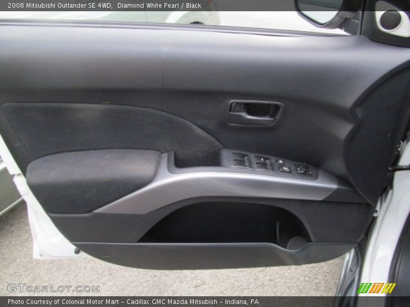 Diamond White Pearl / Black 2008 Mitsubishi Outlander SE 4WD
