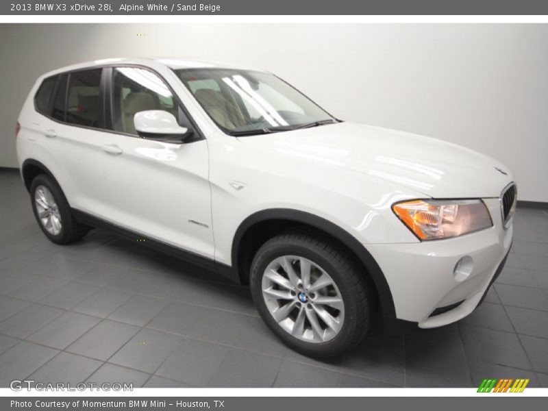 Alpine White / Sand Beige 2013 BMW X3 xDrive 28i