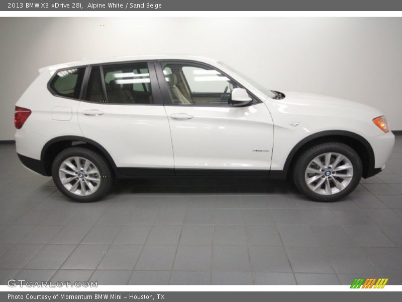 Alpine White / Sand Beige 2013 BMW X3 xDrive 28i