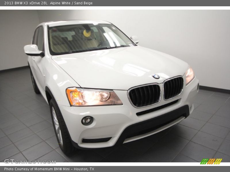 Alpine White / Sand Beige 2013 BMW X3 xDrive 28i