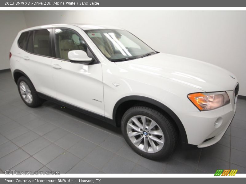 Alpine White / Sand Beige 2013 BMW X3 xDrive 28i