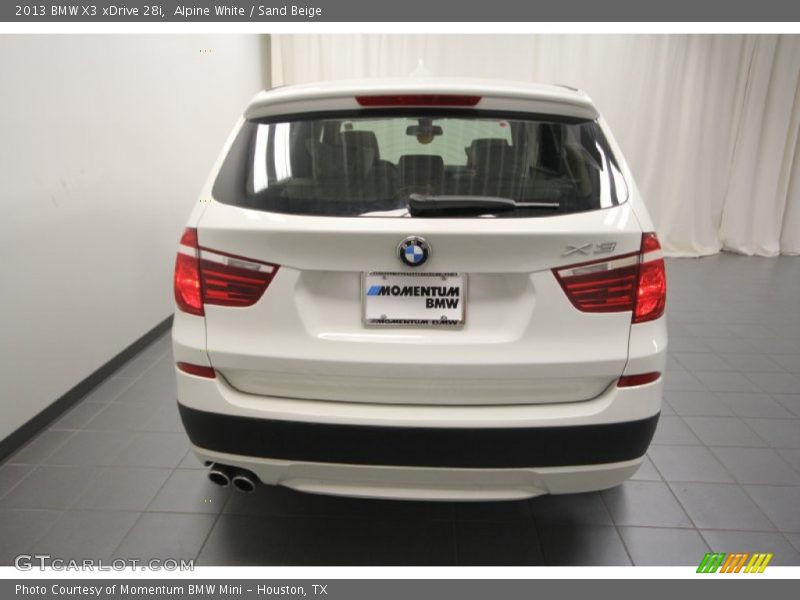 Alpine White / Sand Beige 2013 BMW X3 xDrive 28i