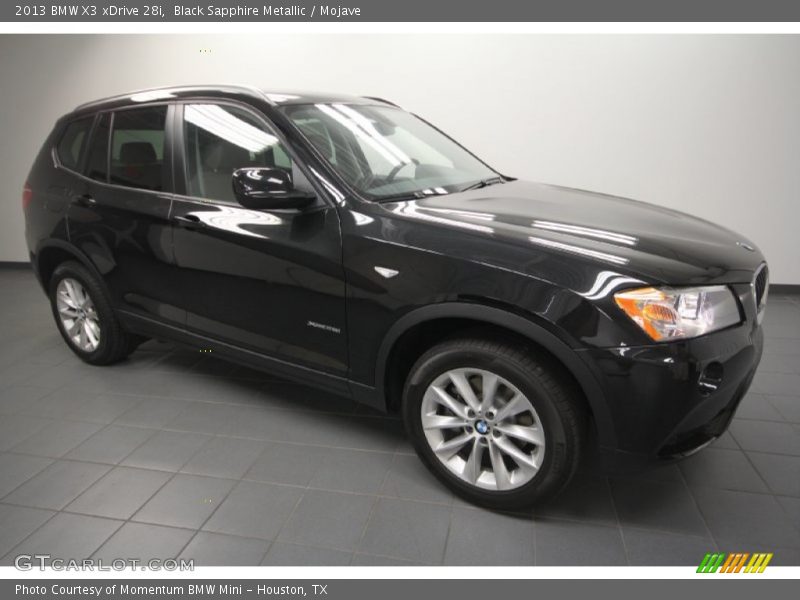 Black Sapphire Metallic / Mojave 2013 BMW X3 xDrive 28i