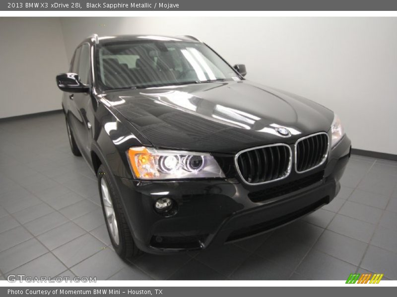 Black Sapphire Metallic / Mojave 2013 BMW X3 xDrive 28i
