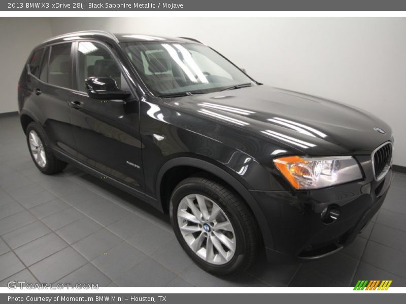 Black Sapphire Metallic / Mojave 2013 BMW X3 xDrive 28i