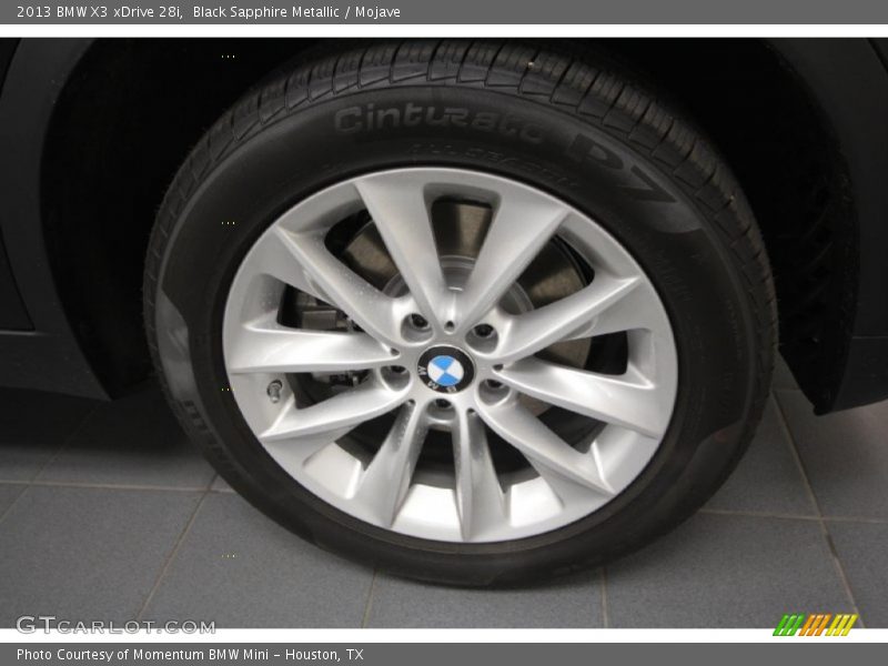 Black Sapphire Metallic / Mojave 2013 BMW X3 xDrive 28i