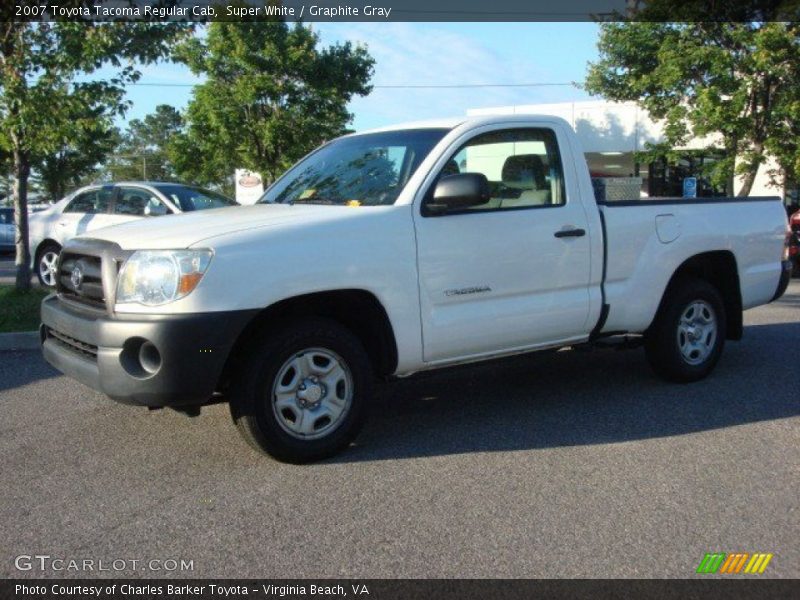 Super White / Graphite Gray 2007 Toyota Tacoma Regular Cab