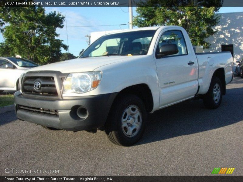 Super White / Graphite Gray 2007 Toyota Tacoma Regular Cab
