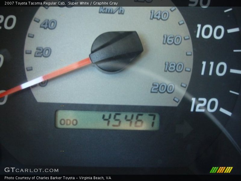 Super White / Graphite Gray 2007 Toyota Tacoma Regular Cab