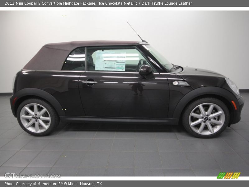 Ice Chocolate Metallic / Dark Truffle Lounge Leather 2012 Mini Cooper S Convertible Highgate Package