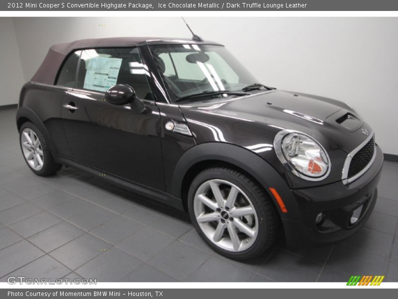Ice Chocolate Metallic / Dark Truffle Lounge Leather 2012 Mini Cooper S Convertible Highgate Package