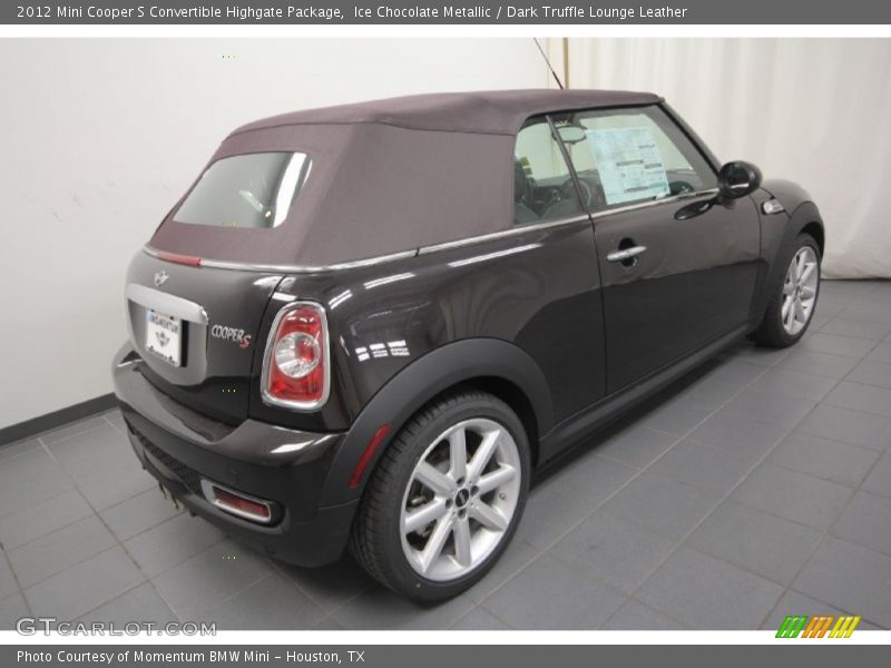 Ice Chocolate Metallic / Dark Truffle Lounge Leather 2012 Mini Cooper S Convertible Highgate Package