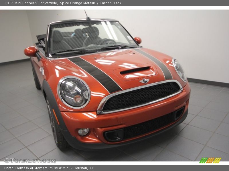 Spice Orange Metallic / Carbon Black 2012 Mini Cooper S Convertible