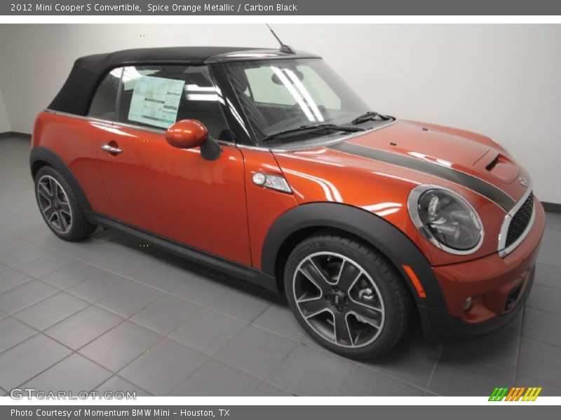 Spice Orange Metallic / Carbon Black 2012 Mini Cooper S Convertible