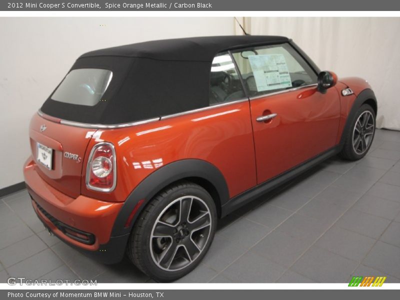 Spice Orange Metallic / Carbon Black 2012 Mini Cooper S Convertible