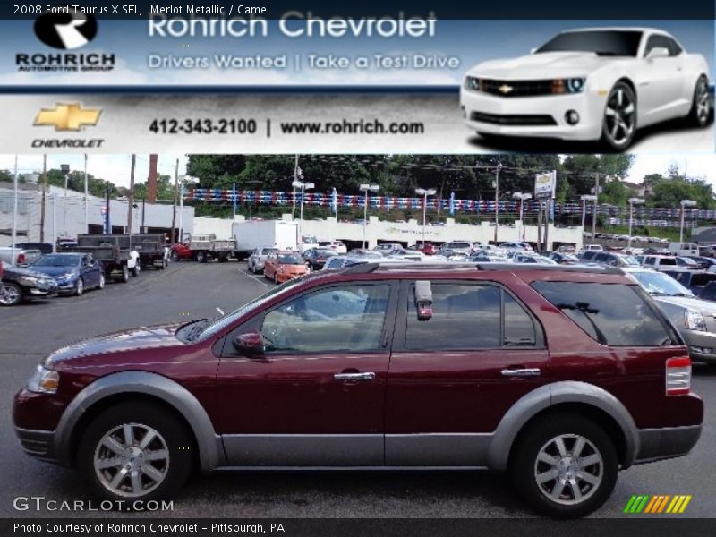 Merlot Metallic / Camel 2008 Ford Taurus X SEL