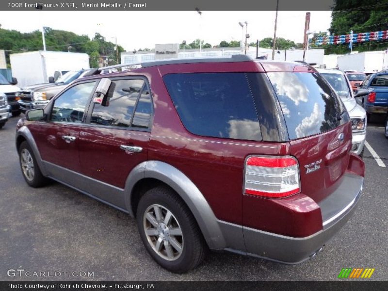 Merlot Metallic / Camel 2008 Ford Taurus X SEL