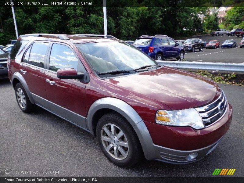 Merlot Metallic / Camel 2008 Ford Taurus X SEL