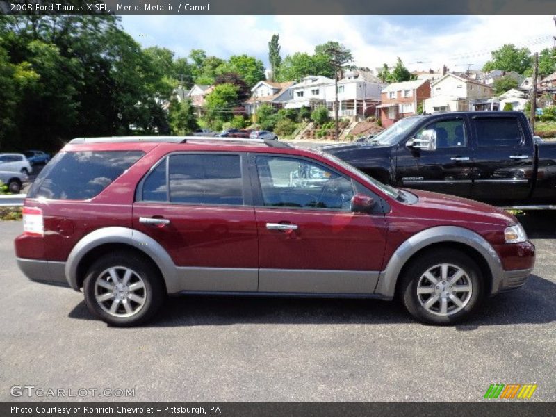Merlot Metallic / Camel 2008 Ford Taurus X SEL