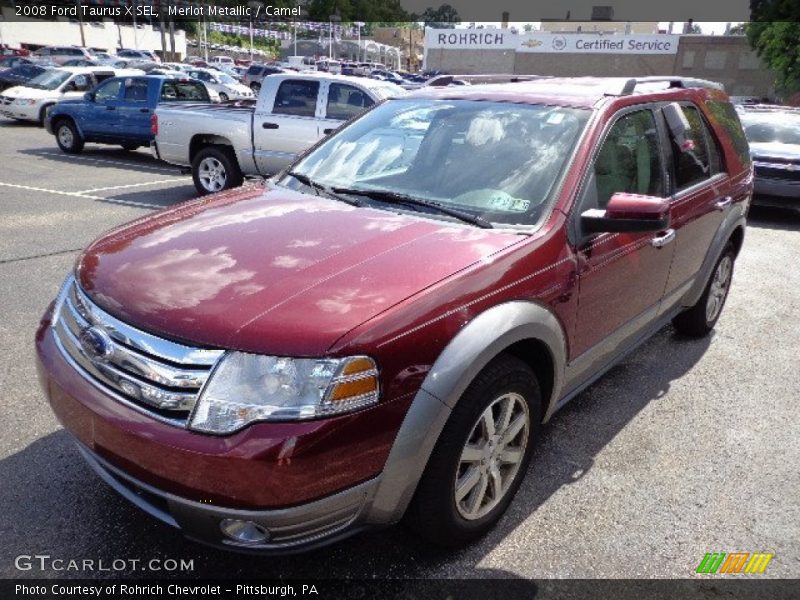 Merlot Metallic / Camel 2008 Ford Taurus X SEL