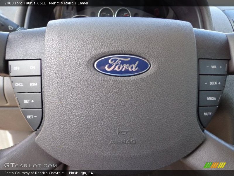 Merlot Metallic / Camel 2008 Ford Taurus X SEL