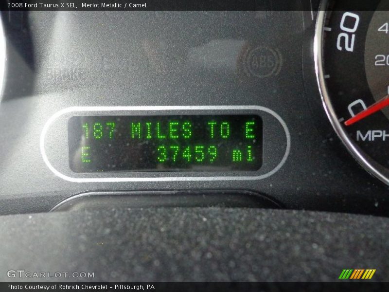 Merlot Metallic / Camel 2008 Ford Taurus X SEL