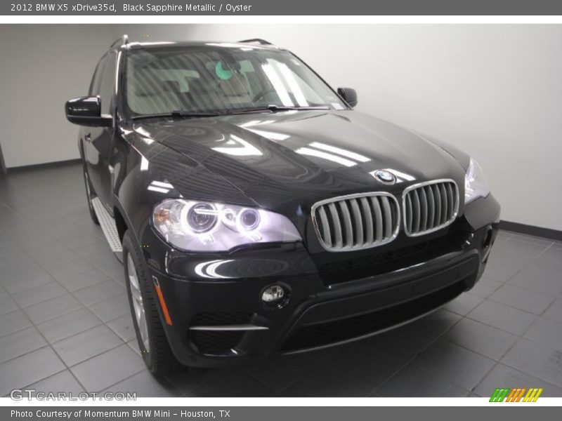 Black Sapphire Metallic / Oyster 2012 BMW X5 xDrive35d