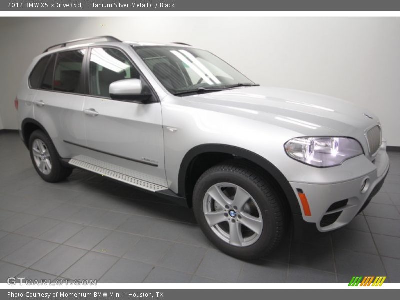 Titanium Silver Metallic / Black 2012 BMW X5 xDrive35d