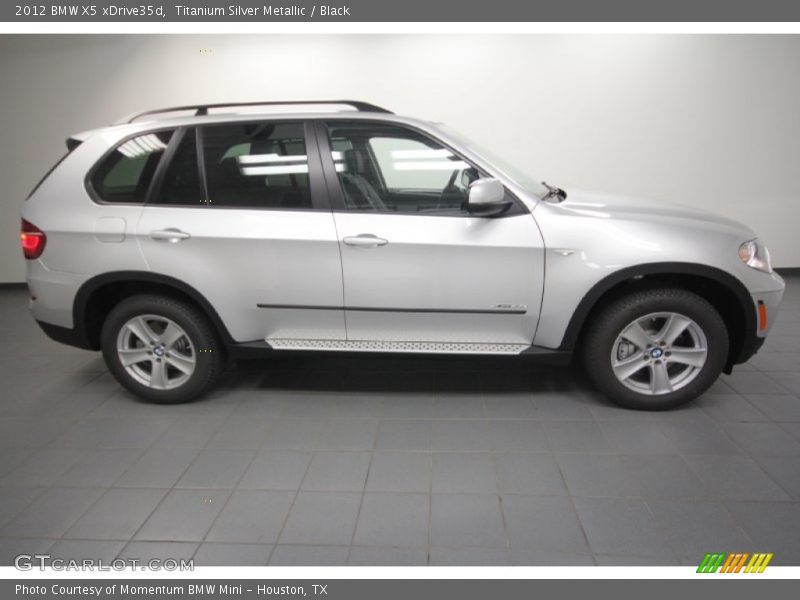 Titanium Silver Metallic / Black 2012 BMW X5 xDrive35d