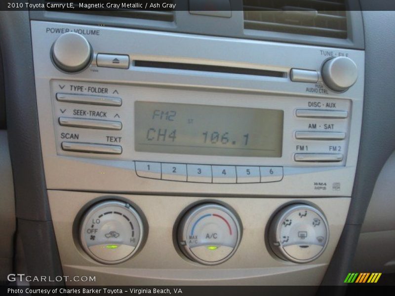 Magnetic Gray Metallic / Ash Gray 2010 Toyota Camry LE