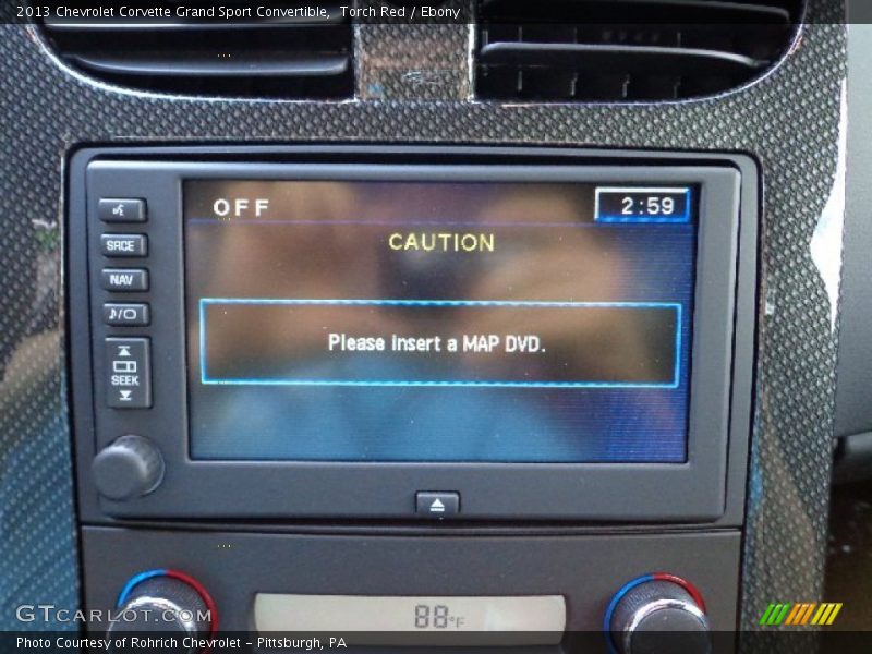 Controls of 2013 Corvette Grand Sport Convertible