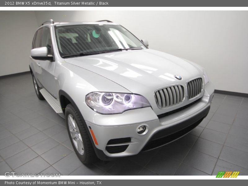 Titanium Silver Metallic / Black 2012 BMW X5 xDrive35d