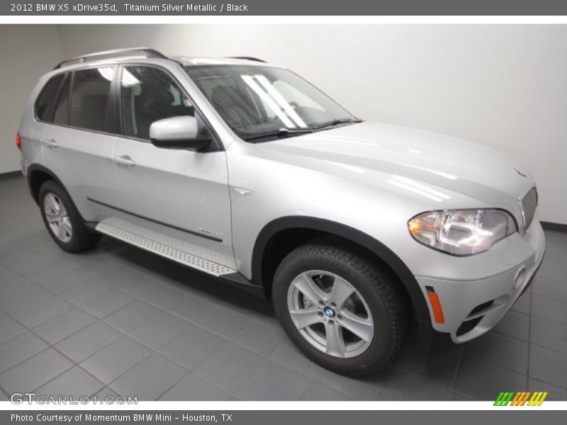 Titanium Silver Metallic / Black 2012 BMW X5 xDrive35d