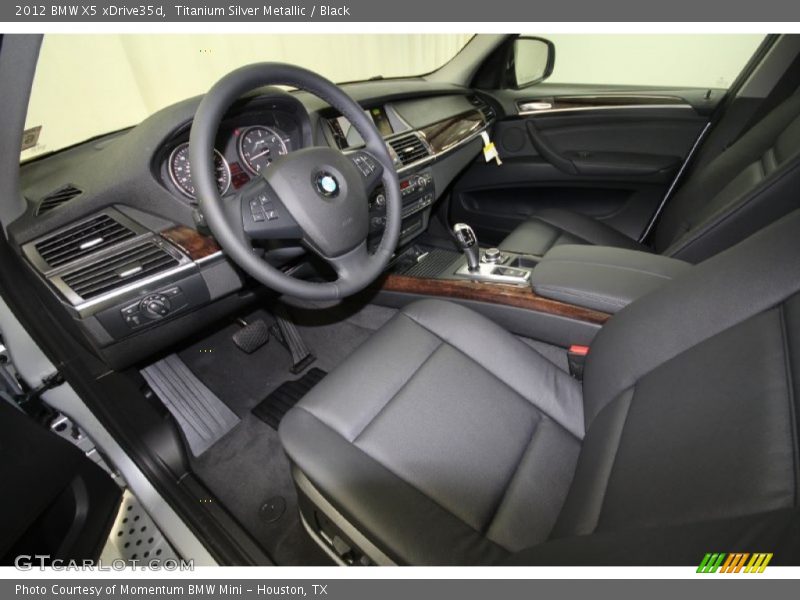 Titanium Silver Metallic / Black 2012 BMW X5 xDrive35d