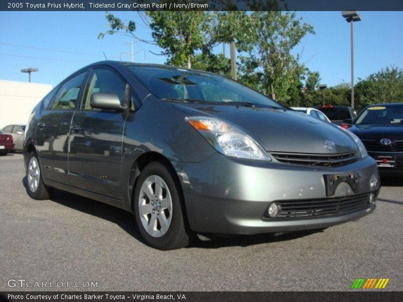 Tideland Gray Green Pearl / Ivory/Brown 2005 Toyota Prius Hybrid