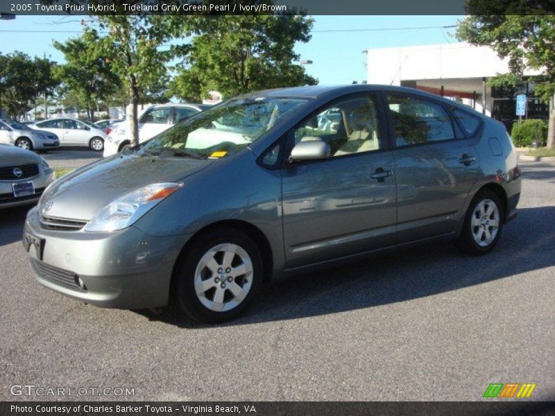 Tideland Gray Green Pearl / Ivory/Brown 2005 Toyota Prius Hybrid