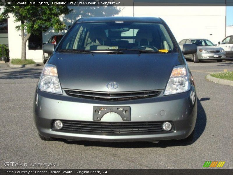 Tideland Gray Green Pearl / Ivory/Brown 2005 Toyota Prius Hybrid