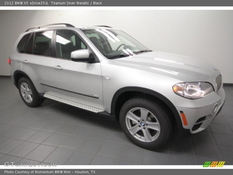 Titanium Silver Metallic / Black 2012 BMW X5 xDrive35d