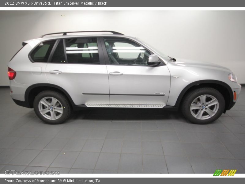 Titanium Silver Metallic / Black 2012 BMW X5 xDrive35d