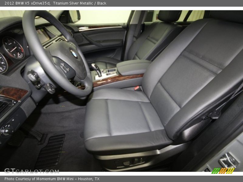 Titanium Silver Metallic / Black 2012 BMW X5 xDrive35d
